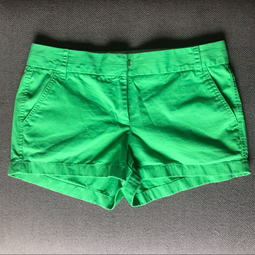 J. Crew Green Shorts, Size 10